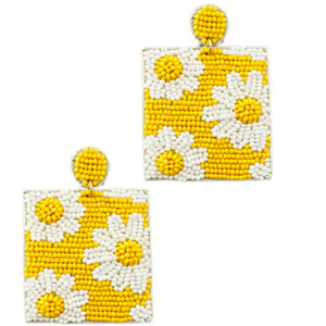 Pendientes colgantes con cuentas de relámpagos coloridos para mujer, joyería de cuentas de semillas hecha a mano, accesorios de estilo único directo de la India - Product Image 1