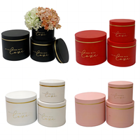 Ensemble Rond Personnalisé 3 Seau de Maintien Fleur Boîte Cadeau Fleur Boîte Seau