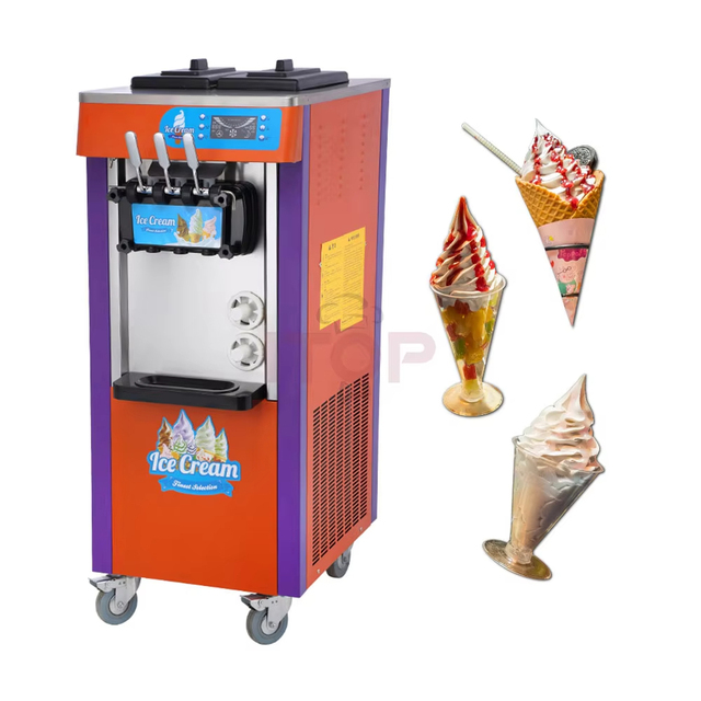 Three Flavors Soft-serve Ice Cream Maker Cheapest Mini Commercial Professional Ice Cream Maker
