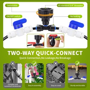 automatique à connexion rapide Kit d'irrigation goutte à goutte Matériau PE Installation facile Jardinage Arrosage de serre - Product Image 3