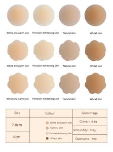 Copricapezzoli Adesivi in Silicone Tinta Unita - Design Traspirante Sollevamento del <span class=keywords><strong>Seno</strong></span> Femminile Rimovibile Sottile Invisibile Senza Cuciture per Uso Quotidiano - Product Image 5