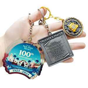 Porte-clés de luxe en métal, mignon, avec logo personnalisé, plaqué or, émail dur ou souple, étiquette de clé - Product Image 3