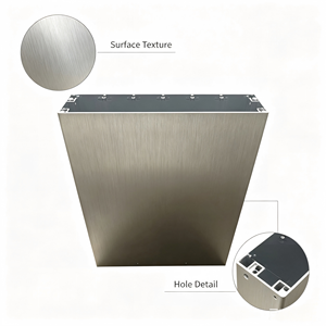 Kit d'encastrement en aluminium brossé de taille standard avec plaques d'extrémité pour support de carte PCB, <span class=keywords><strong>routeur</strong></span> et boîtier réseau - Product Image 1