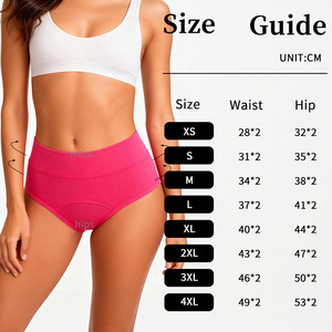 Nuevas bragas menstruales sin PFAS, tallas XS-4XL, 7 colores, <span class=keywords><strong>de</strong></span> algodón, 4 capas, a prueba <span class=keywords><strong>de</strong></span> fugas, suaves y cómodas, <span class=keywords><strong>de</strong></span> color claro, <span class=keywords><strong>de</strong></span> cintura alta, para flujo abundante. - Product Image 4
