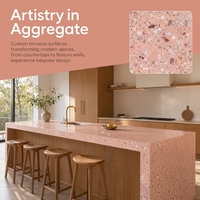 Dalle de terrazzo artificiel personnalisée, résistante à l'usure, pour hôtel, villa, appartement, projet architectural moderne