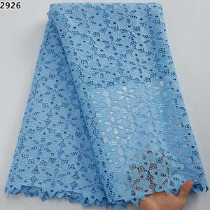 2926 blanco puro blanco piedras pesadas tela de encaje africano bordado Cordón de guipur Soluble en agua cordones para Brials boda y tela - Product Image 2