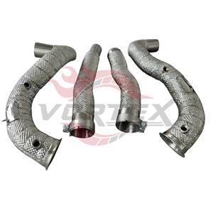 Tubo de Escape de Acero Inoxidable Personalizado Vortex con Acabado Espejo para Mercedes-Benz AMG GT GTS con Protector Térmico - Product Image 4