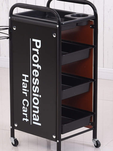 Carrito de Peluquería Desmontable, Carrito Auxiliar Dorado para Estilistas con Ruedas Universales, Sin Enredos para el Cabello - Product Image 6