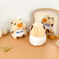 Mini cochon d'Inde, petit cochon d'Inde, jouet en peluche, hamster, poupée, coton PP doux, porte-clés à mousqueton, pendentif de sac mignon, cadeau