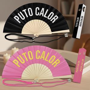 Recuerdos Personalizados, Abanico de Bambú Hecho a Mano, Abanico Plegable de Seda Personalizado al por Mayor, Ideal para Fiestas y Bodas - Product Image 1