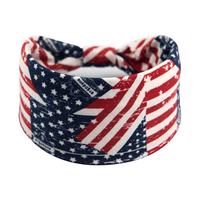 Serre-tête à motif drapeau américain noué et imprimé, accessoire patriotique pour le 4 juillet, Jour de l'Indépendance