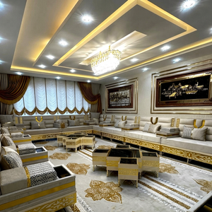 Conjunto de Sala de Estar Tradicional Árabe Majlis |   Tela Plegable Extensible Modular |   Personalizable |   Envío Gratuito a Todo el Mundo | - Product Image 1