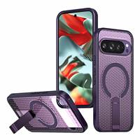 Telefoonhoesje Phone 18 Purple Magnetic Cooling Grid voor Google Pixel 9 10 11 Pro XL, ademend mesh, verborgen standaard