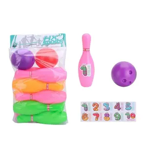 Set permainan Bowling lucu dengan 10 PIN dan 2 bola Bowling anak-anak