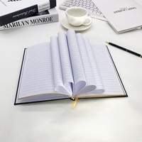 SIDAIXUE étui rigide en feuille d'or de luxe carnets reliés planificateur A5 impression personnalisée avec bord de couleur
