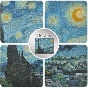 Peinture à l'huile sur toile d'artiste faite à la main, reproduction antique de Van Gogh, célèbre Nuit <span class=keywords><strong>étoilé</strong></span>e - Product Image 6