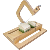AromaNano Coupe-savon réglable en fil d'acier inoxydable, machine de découpe DIY au design en bois, modèle KH-E0072 pour savon artisanal