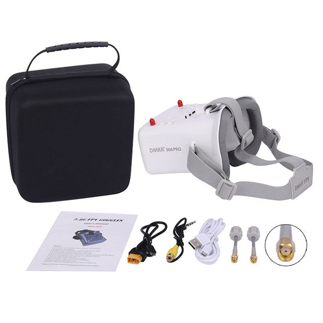 Lanstar 008D PRO FPV Glasses Eye Mask Protection Simulation Figure Transmission Crossing Drone UAV 58G HD VR