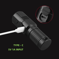 Lampe de poche STARYNITE XHP50 LED, batterie 18350, charge Type-C, légère, portable, zoom réglable, rechargeable, lampe EDC