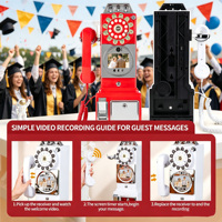 Livre d'or vidéo pour fête de remise des diplômes, enregistreur HD 1080P moderne, en plastique, cadeau pour la promotion 2026, messages commémoratifs