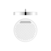 Buses en silicone faciles à nettoyer pour douche de pluie chromée/Gunmetal de 13 pouces, massage réglable et design encastré moderne