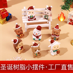 ชุดของขวัญตกแต่งคริสต์มาส รูปปั้นจิ๋วเรซิ่น ตุ๊กตาซานต้า มนุษย์หิมะ สัตว์ต่างๆ จากมาสเตอร์กู - Product Image 5