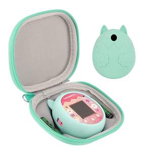 Étui de rangement portable 2 en 1 en EVA vert pour <span class=keywords><strong>Tamagotchi</strong></span> <span class=keywords><strong>Pix</strong></span> Animal de compagnie virtuel Mini étui de voyage rigide - Étui uniquement - Product Image 1