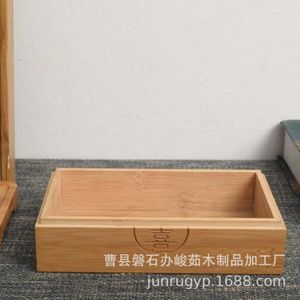 Boîte rectangulaire en bois de bambou avec couvercle gravé et ajouré, pour rangement d'encens, bijoux ou cadeaux, fabriquée au Shandong - Product Image 3