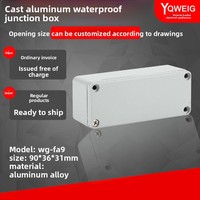 Boîtier de jonction WG-FA9 en aluminium moulé thermolaqué 90*36*31mm pour étanchéité de câbles extérieurs et répartition de fils Chine