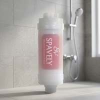 Filter shower vitamin SPAVELY 6 buah 1 set, menghilangkan karat, mengatasi kulit kering, menghilangkan klorin, perawatan kulit, dermatitis atopik, perawatan rambut, OEM ODM
