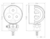 Lumière de travail LED personnalisée de 3 pouces 30W pour tracteur 360 °   Support de montage pivotant pour projecteur LED pour tracteurs agricoles