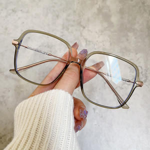 Büyük Çerçeveli Punk Tarzı Ultra Hafif Miyop Anti-Mavi Işık Gözlük Çerçevesi Kadınlar İçin İnceltici Tasarım Baskılı Desen Tüm Yüz Şekilleri İçin - Product Image 1