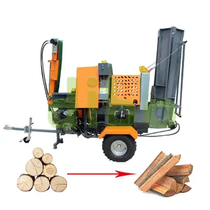 Ce Bosbouwmachines 30ton Brandhout Processor Automatische Hydraulische Hout Snijden Log Splitter Machine Met Log Lifter Te Koop