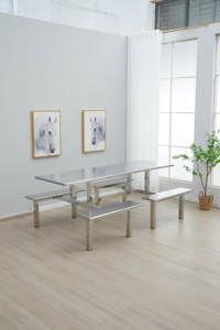2025 High Quality Dining <strong>Table</strong> and Chair Set <strong>Canteen</strong> Furniture for Restaurant and Hotel Dining Room Food Court Special Used - Product Image 3