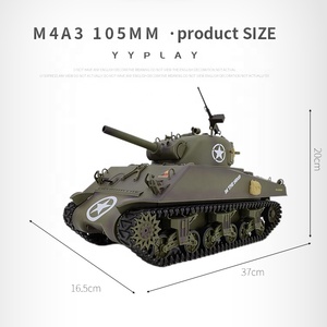 Henglong 3898-1 Char RC à l'échelle 1/16, modèle de char moyen <span class=keywords><strong>Sherman</strong></span> M4A3 des États-Unis, IR+BB Smoke, télécommande 2,4 GHz, jouets cadeaux MT - Product Image 6