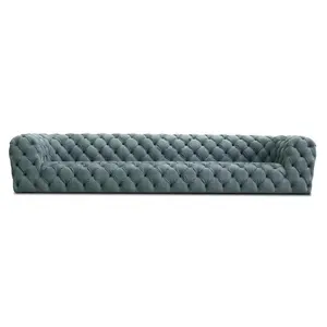 <span class=keywords><strong>Canapé</strong></span> <span class=keywords><strong>Chesterfield</strong></span> <span class=keywords><strong>convertible</strong></span> en velours capitonné en forme de L, contemporain et luxueux, pour salon - Product Image 1