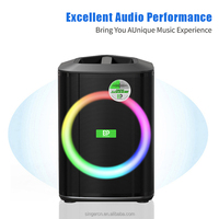 Haut-parleur de karaoké haute puissance DP-899 de 8 pouces avec écran intégral, éclairage LED RGB, subwoofer et télécommande pour appairage TWS – Vente en gros