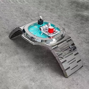 ساعات مشي حقيقية طاولة قهوة فاخرة حديثة مع مرآة لأثاث غرفة المعيشة طاولة قهوة فنية - Product Image 6