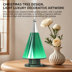 Difusor de Aroma para Árbol de Navidad al por Mayor, <span class=keywords><strong>Nebulizador</strong></span> de Aceites Esenciales sin Agua con Luz Nocturna LED de Colores para Regalo Navideño - Product Image 2