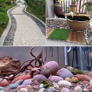 Ciottoli di Fiume Naturali Multicolore da 20 Libbre, 2-3 Pollici, Forma Ovale, Decorativi per Giardino e Paesaggistica, per Uso Esterno - Product Image 6