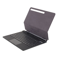 Casing papan ketik ajaib, sarung HP magnetik mewah mengambang berdiri 7 Backlit untuk Samsung Galaxy Tab S11 S10 S9 S8 S7 Plus 12.4 inci