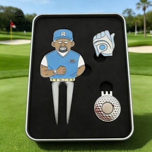 Coffret Cadeau Golf Homme – Outil de Réparation de Divots et Marqueurs de Balle Nouveauté Design Indépendant – Jetons de Poker Golf Personnalisés <span class=keywords><strong>Prix</strong></span> Usine - Product Image 1