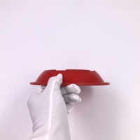 Assiette à salade en mélamine rouge écologique populaire, vente en gros, assiette à soupe en plastique durable pour les fêtes