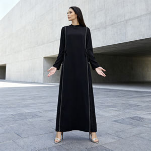 ชุดอาบายะห์ผ้าโพลีเอสเตอร์ประดับเลื่อมหรูหราสำหรับสตรีมุสลิม ชุดราตรีงานเลี้ยงสุดหรู รับสั่งทำขายส่ง - Product Image 3