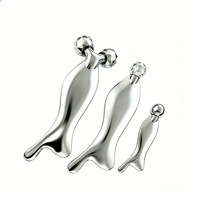 Outil de massage facial Gua Sha multifonctionnel en alliage de zinc transparent, en forme de poisson 3D, pour la maison