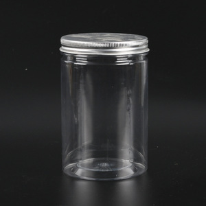 8.5*140mm round transparent <b>plastic</b> airtight <b>jar</b> with aluminum lid, suitable for tea, nuts, roasted seeds, and biscuits. - Product Image 3