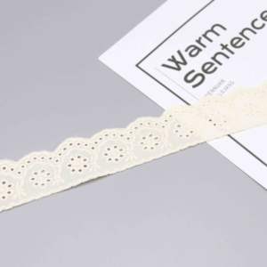 Elbise kumaş için 3.5cm pamuk kuşgözü işlemeli dantel Trim - Product Image 5