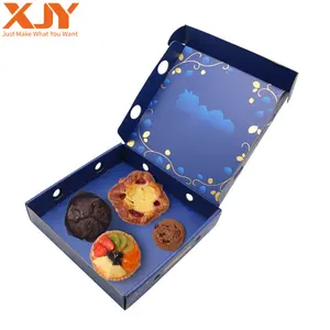 XJY להתאמה אישית Cajas Para Donas אריזה מוצ 'י סופגנייה חינם דיוור תיבת משלוח מזון עוגיות סופגנייה אריזת תיבה