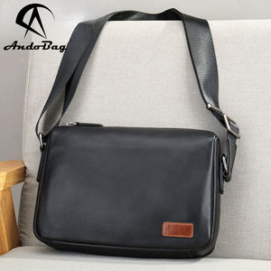 Sacs à bandoulière pour homme AndoBag en cuir de vache véritable, grande capacité, pour le travail, mode décontractée, sac messager 6123 - Product Image 1