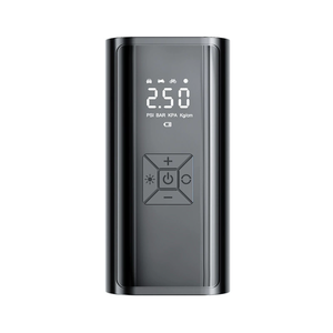 SAHOO <span class=keywords><strong>Gonfleur</strong></span> de pneus électrique portable haute pression 150 PSI, mini pompe à vide manuelle avec manomètre semi-automatique pour pneus de vélo - Product Image 2